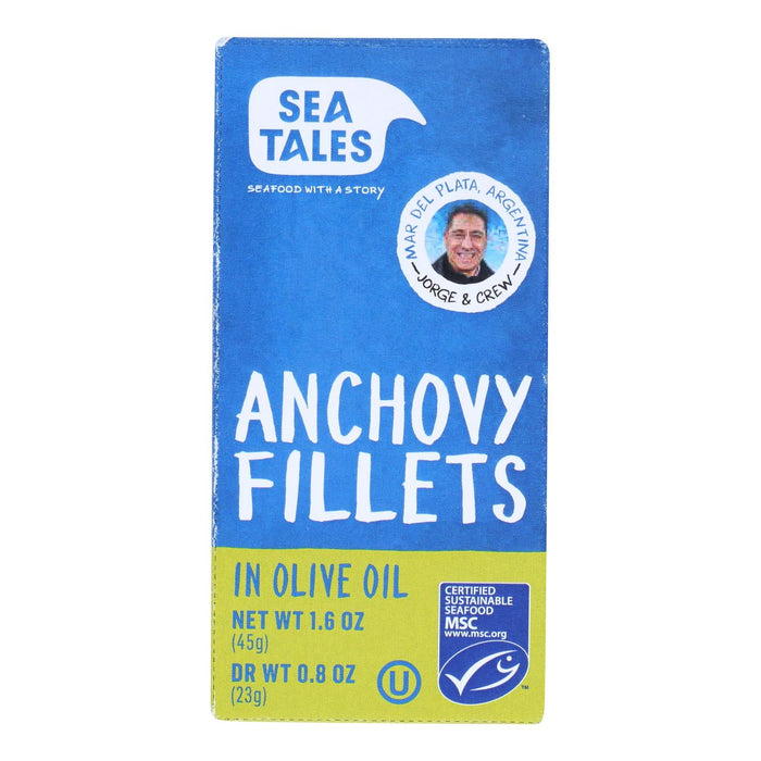 Fish Tales - Anchovy Fillets in Olive Oil, 1.6 oz (Pack of 12) - Gluten-Free Kosher