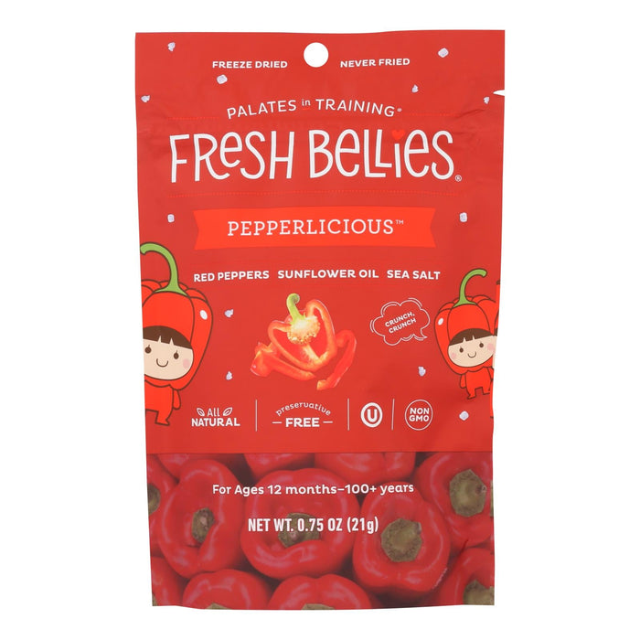Fresh Bellies Pprlicious Toddler Treats - Red Pepper Snacks, 0.75 oz (Pack of 6) - Freeze-Dried Veggie Crisps