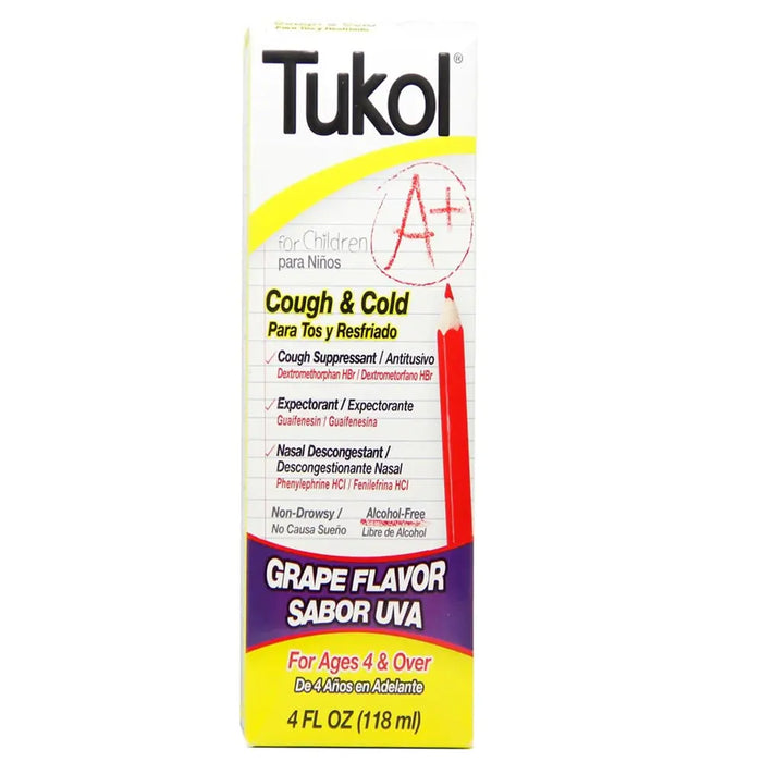 Tukol 4+ Childrens Cough & Congestion Grape - 4 oz