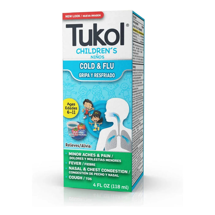 Tukol Children's Cold & Flu Liquid Berries - 4 oz