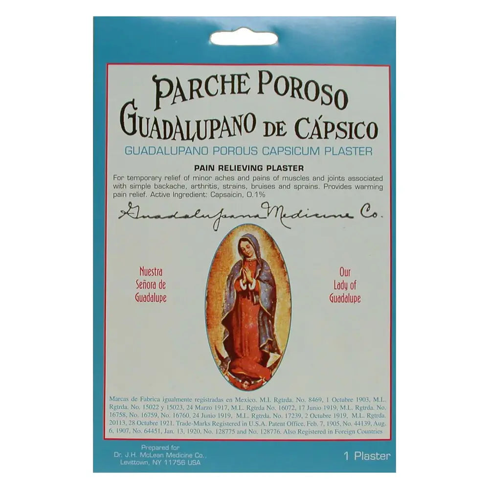 洋楽 Domingo Cura - Al Dios De Los Parches Parche Poroso Guadalupano - 1 ct — Specialty Food Source