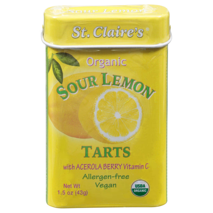 St Claire's Sour Lemon Hard Candies, 1.5oz per Piece, Pack of 6