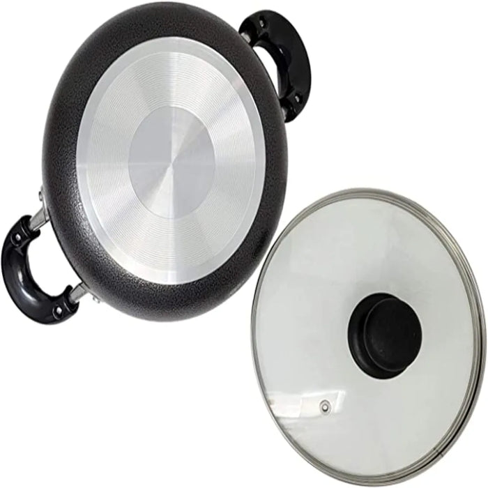 Dutch Oven w/ Glass Lid Heavy Duty Gray 2 qrt