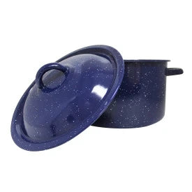 Imusa Stock Pot Blue Enamel 7.75 qrt