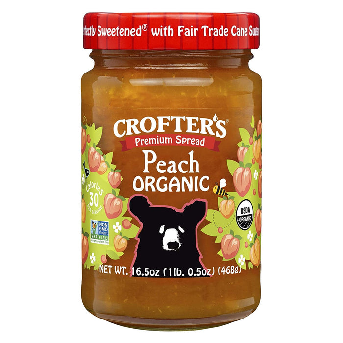 Crofters Peach Premium Spread - 16.5 Oz Case