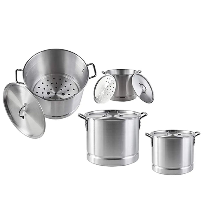 Imusa Aluminum Steamer Set (8, 12, 16, 20 qrt) 4 Pot Set