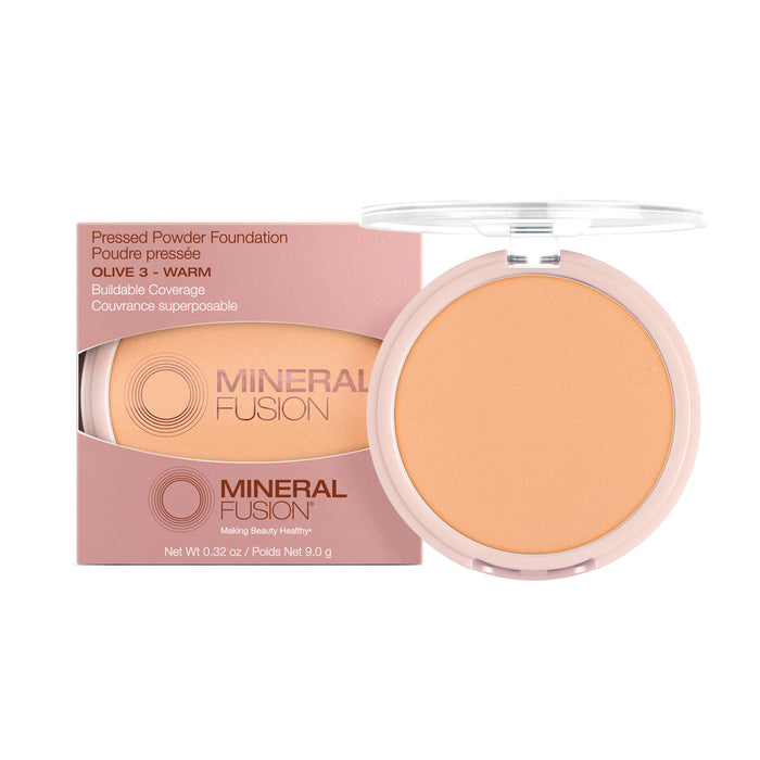 Mineral Fusion Pressed Powder Foundation - Olive - 0.32 Oz