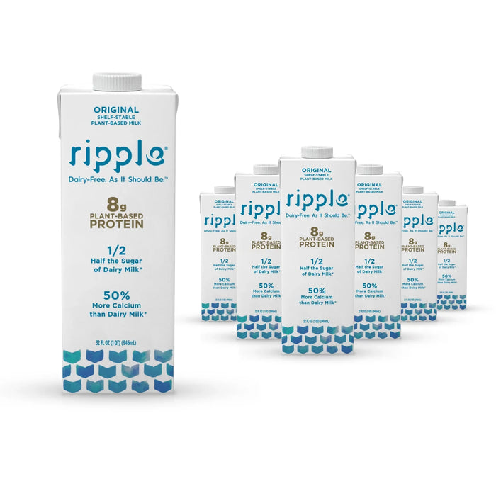 Ripple Foods PBC Milk Aseptic Original Pack of 6-32 Ounce