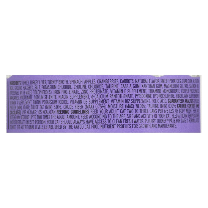 Purrky Turkey Recipe Wet Cat Food - Enticing Protein Delight, 24 x 3 Oz