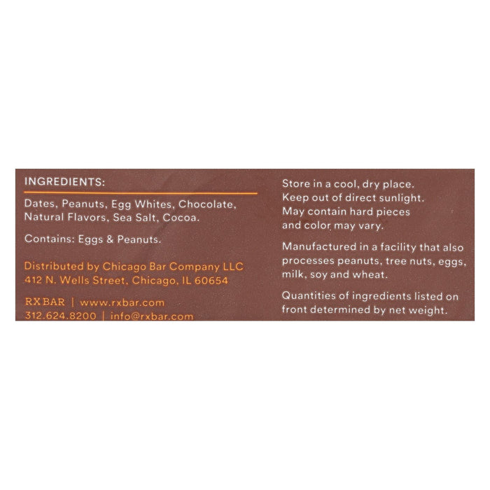 RXBAR Chocolate Peanut Butter Protein Bar - 1.83 Oz. (Case of 12)