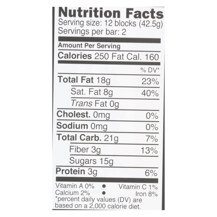 Divine Bar Dark Chocolate Hazelnut Truffle - 3 Oz. (Case of 12)