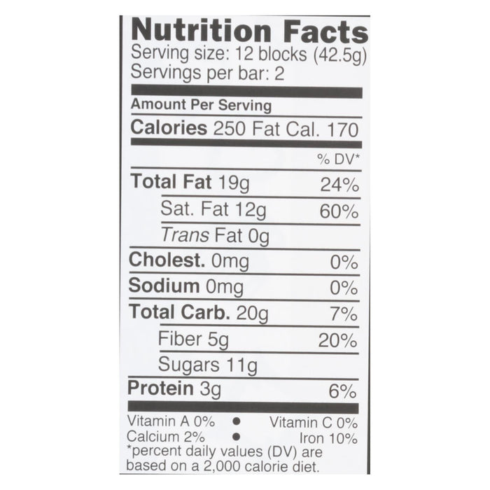 Divine Dark Chocolate Bar with Tart Raspberries - Case of 12 - 3 oz.