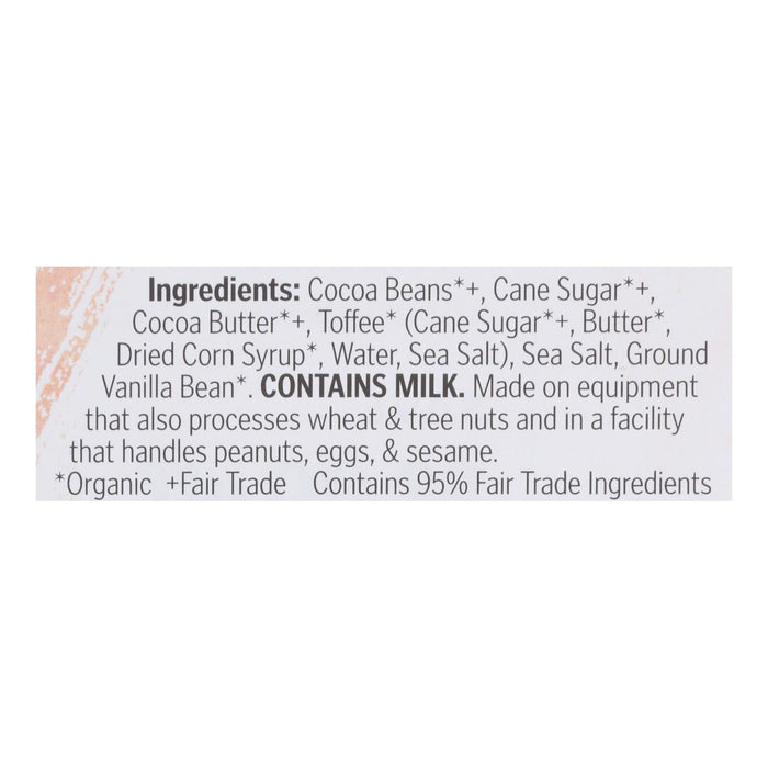 Theo Salted Toffee 55% Dark Chocolate Bar - 3 Oz., Case of 12