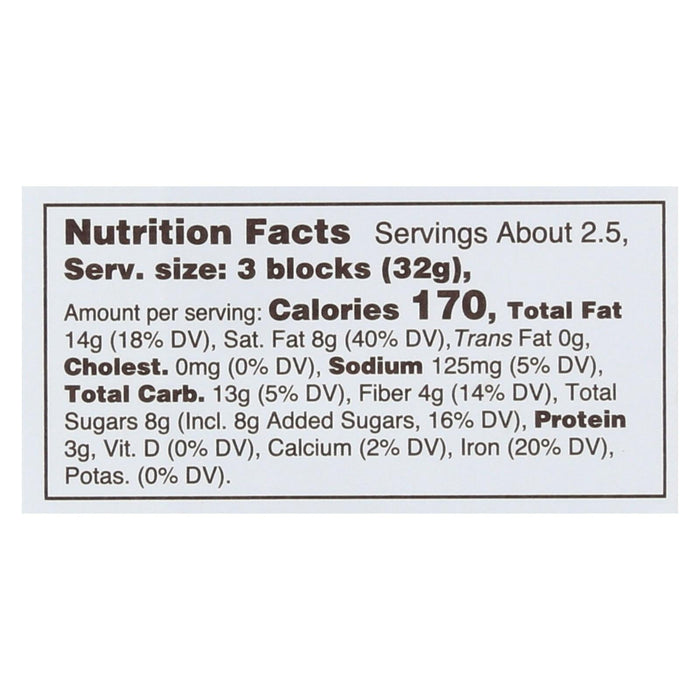 Lake Champlain Chocolates Almonds & Sea Salt 72% Dark Chocolate Bar - 3 Oz. (Case of 12)