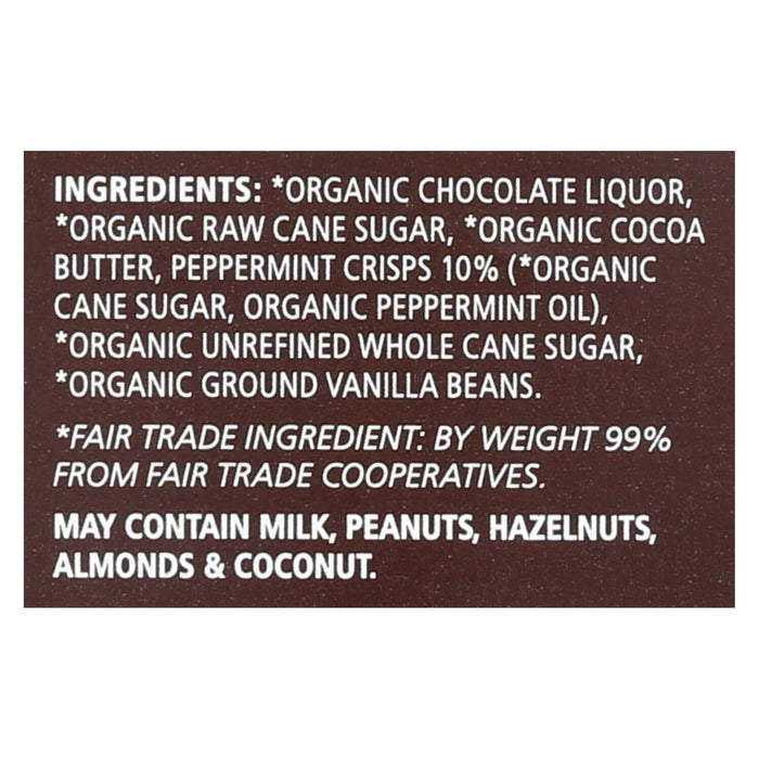 Equal Exchange Organic Dark Chocolate Bar - Rich Mint Crunch - 2.8 Oz. (Case of 12)