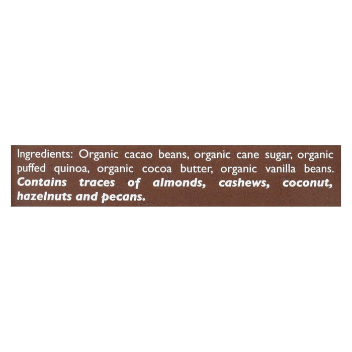Taza Chocolate Organic Cacao Crunch Dark Chocolate Bar (Case of 10 - 2.5 Oz.)