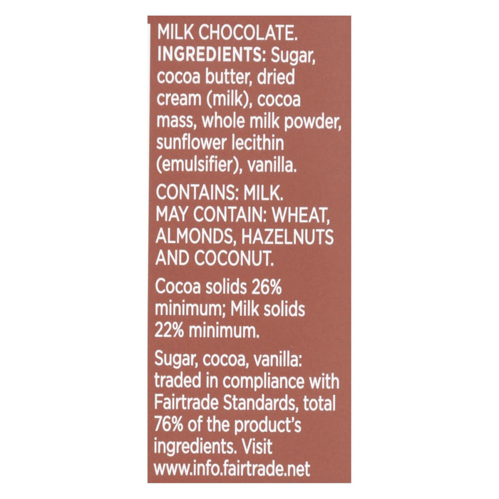 Divine Bar Milk Chocolate 3 Oz Case of 12