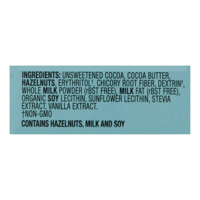 Lily's Sweets 40% Hazelnut 2.8 Oz Premium Milk Chocolate Bars - Case of 12