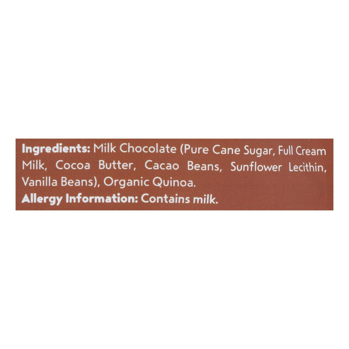 Undercover Quinoa Crispy Quinoa Milk Chocolate - Case of 12 - 2 Oz