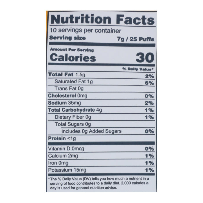 Lesser Evil Little Puffs Organic Non-Dairy White Cheddar Snacks, Pack of 5, 2.5oz Each