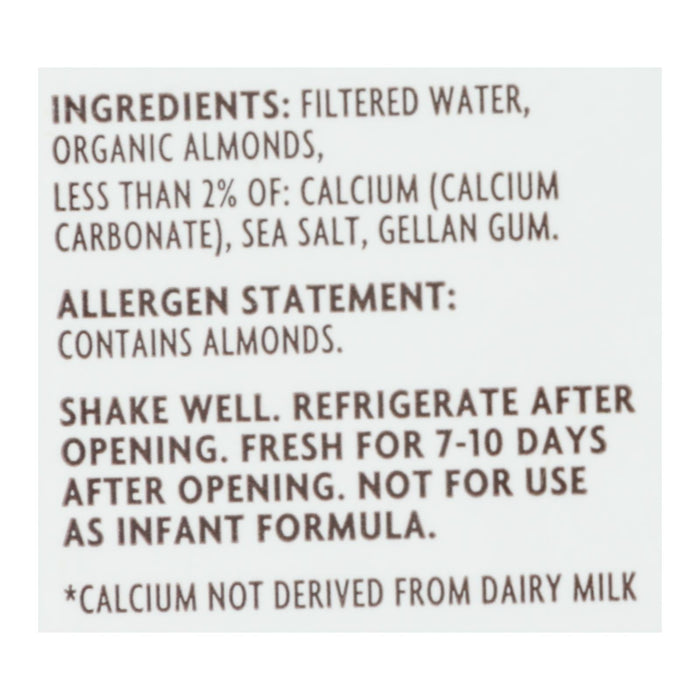 Mooala Almond Milk Organic Unsweetened - 32 Fl. Oz (6-Pack)