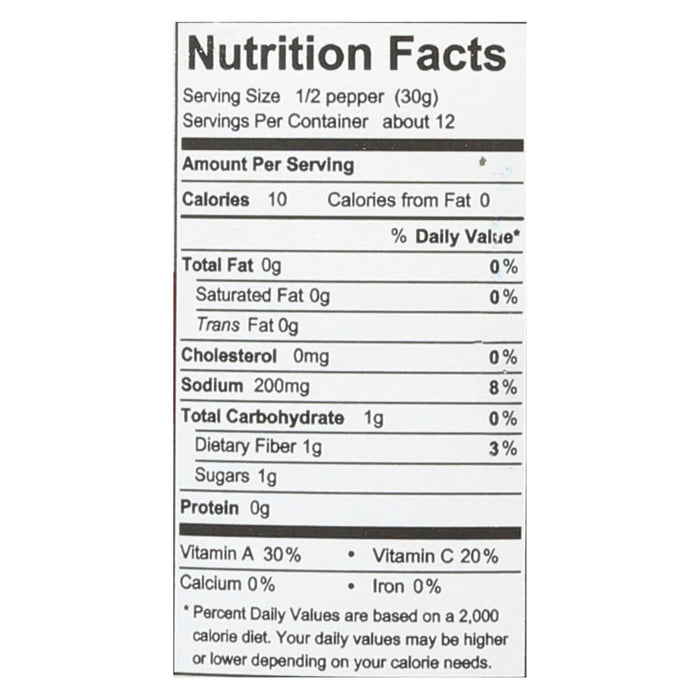 Divina Roasted Red Peppers - Premium Select - Case of 6 - 16.2 oz