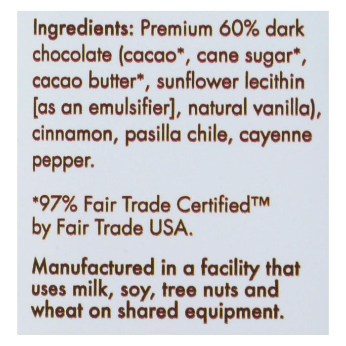 Spicy Maya Hot Chocolate Bar - 2.8 Oz - Case of 12