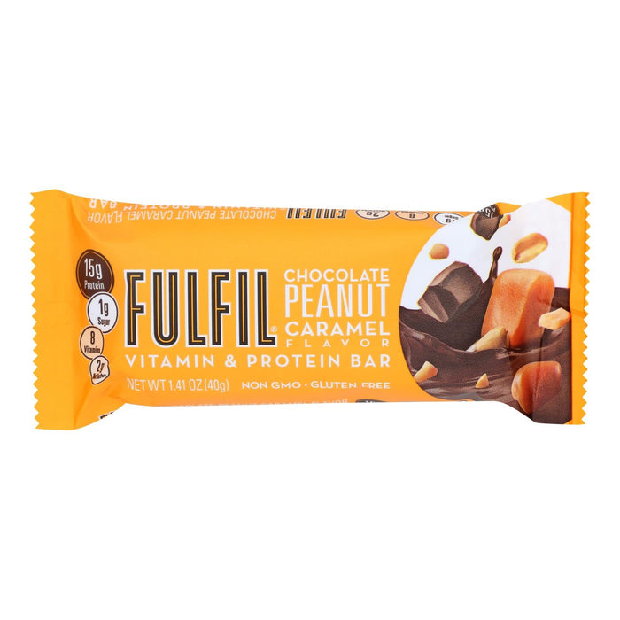 Fulfil Protein Bar - Chocolate Peanut Caramel - 12 x 1.41 Oz - High Protein Low Sugar Snack