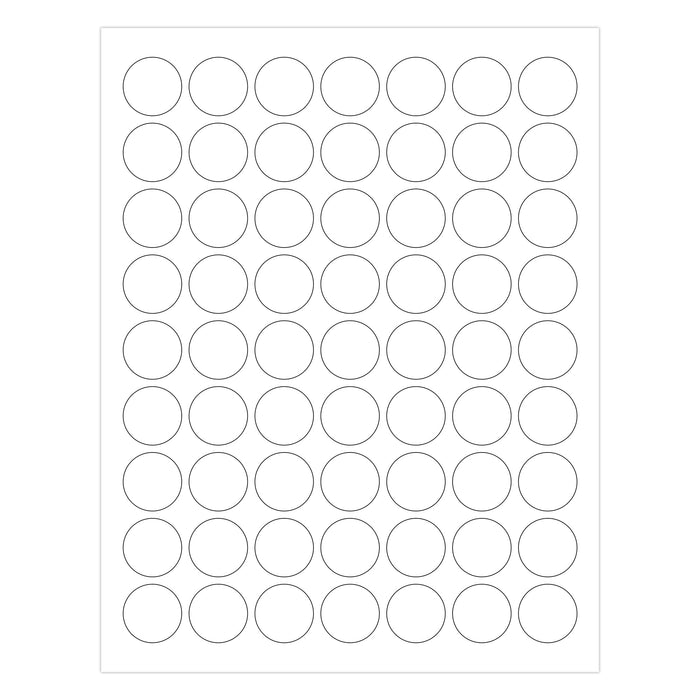 1" Printable Round Labels: 1,575/Pack