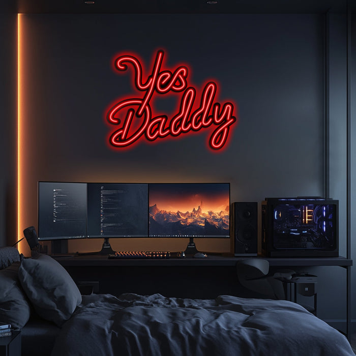 Yes Daddy Metal Neon Wall Art- LN0069
