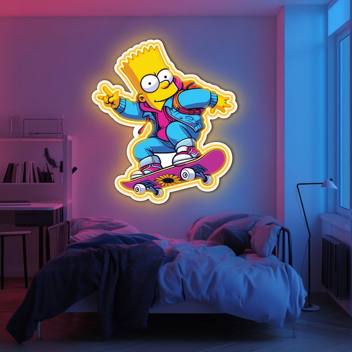 UV Printed Simpson Neon Wall Art- LV0081
