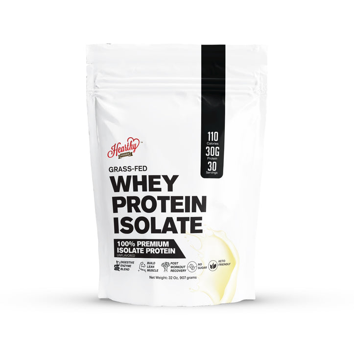 Whey Protein Powder Isolate Unsweetened No Carbs and No Fat- 2 pounds bag