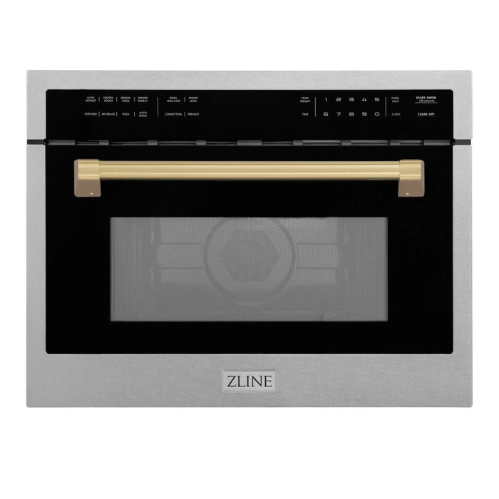 ZLINE 24” Convection Microwave, Stainless Steel, Bronze MWOZ-24-SS-CB