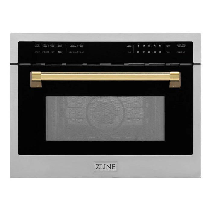 ZLINE 24" Convection Microwave, Stainless Steel, Gold MWOZ-24-G