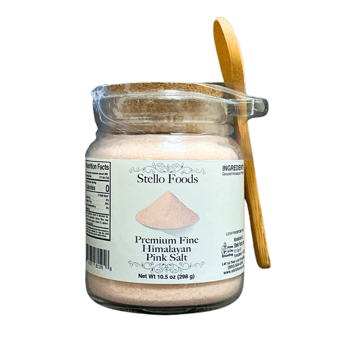 Stello Foods Spices - Salt - Himalayan Pink - Premium Fine 10.5 oz