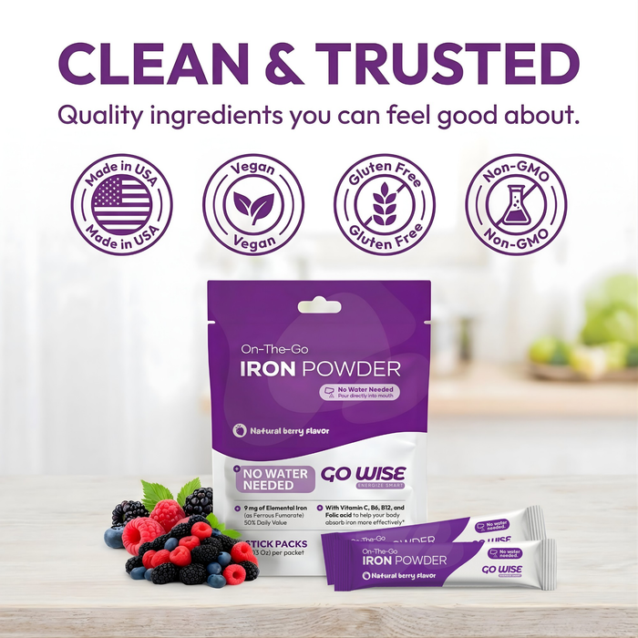 Gentle Iron Supplement for Women and Men (No Water Needed)