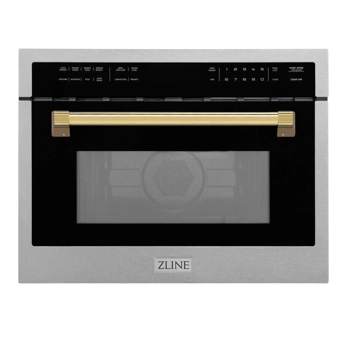 ZLINE 24” Convection Microwave, Stainless Steel, Gold MWOZ-24-SS-G