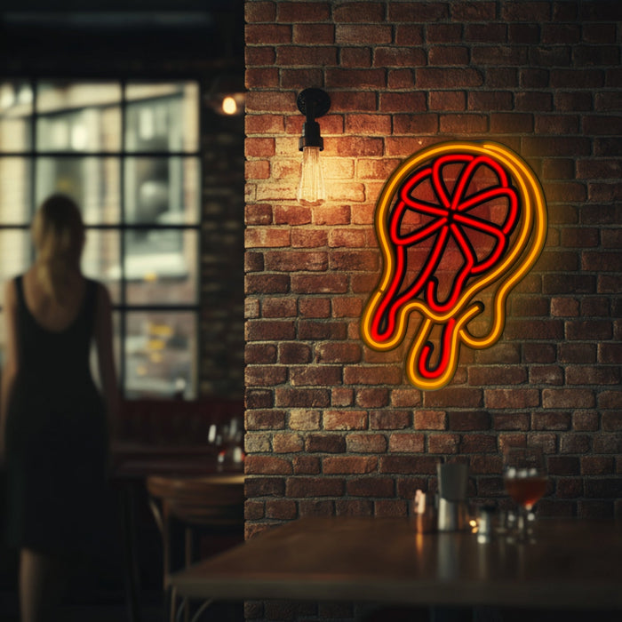 Liquid Orange Metal Neon Wall Art- LN0009