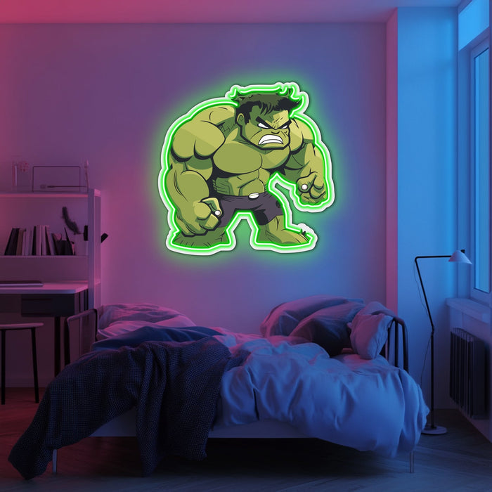 UV Printed Hulk Neon Wall Art- LV0075