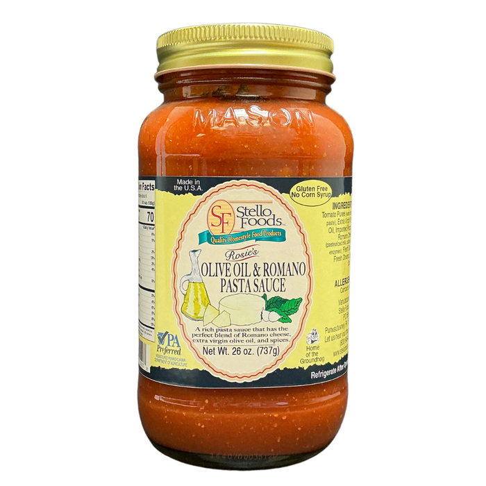Stello Foods - Rosie's Olive Oil & Romano Pasta Sauce 26 oz