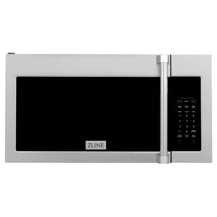 ZLINE 30" Recirculating Over the Range Convection Microwave Oven with Traditional Handle and Charcoal Filters in Fingerprint Resistant Stainless Steel MWO-OTRCFH-30-SS