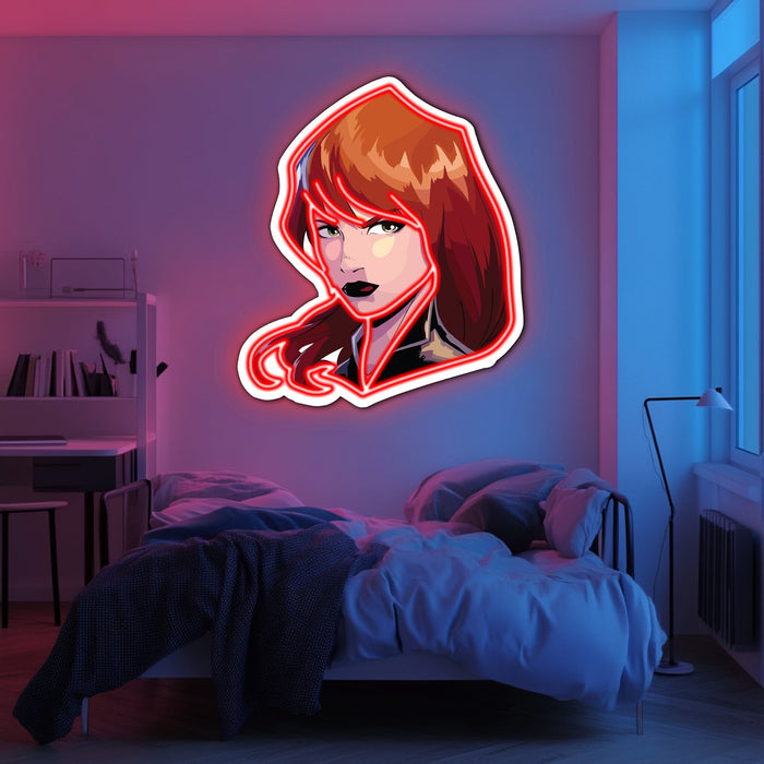 UV Printed Woman Neon Wall Art- LV0043