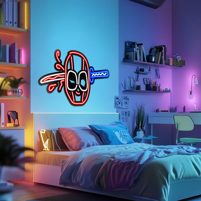 Deadpool Metal Neon Wall Art- LN0079