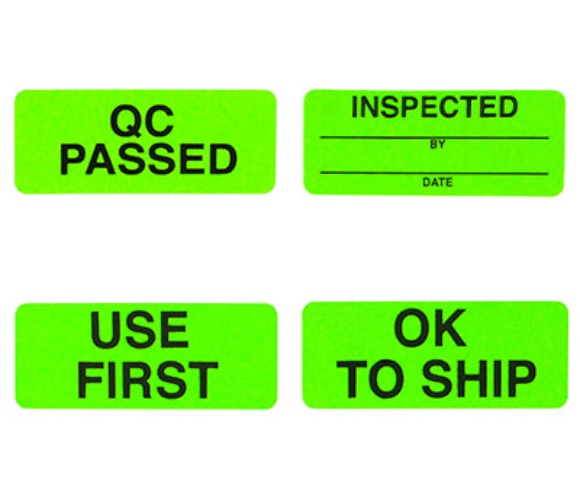 Quality Control Labels - 1" x 2-1/4" - 200/Box