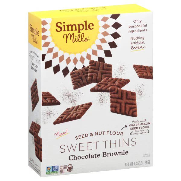 Simple Mills Almond Flour Chocolate Brownie (Pack of 6 - 4.25 Oz)