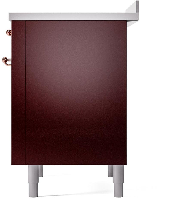 ILVE Nostalgie II 36 " Electric Range, Burgundy, Copper Trim UPI366NMPBUP