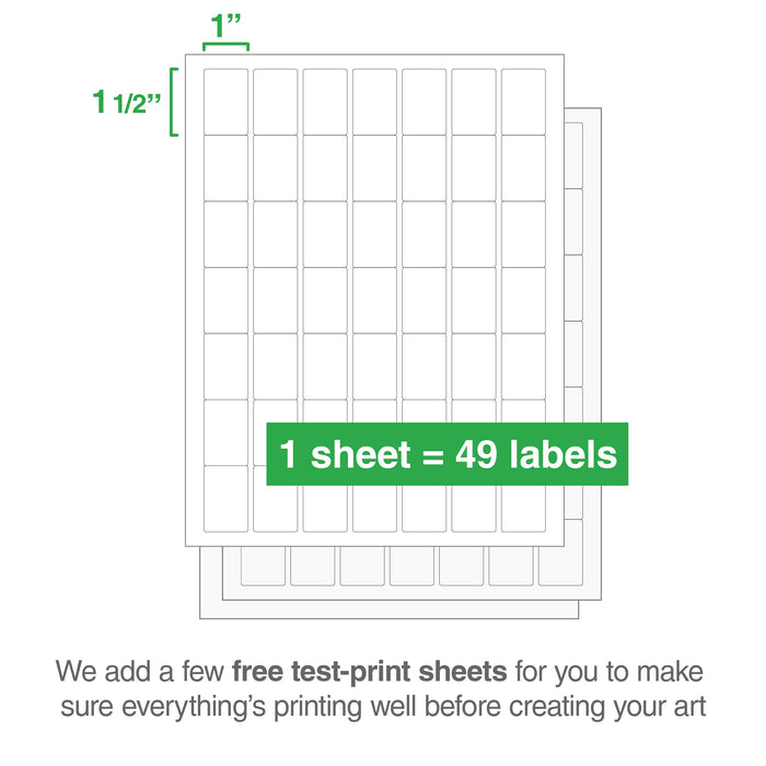 Printable Barcode Labels - 1" x 1-1/2"