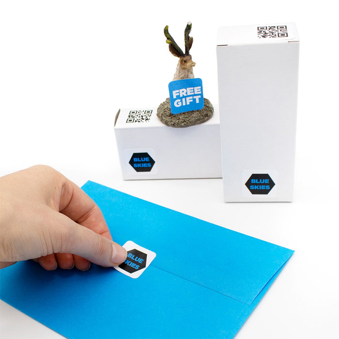 Square Laser Labels - 1" x 1": 1575/Pack, 25 Sheets