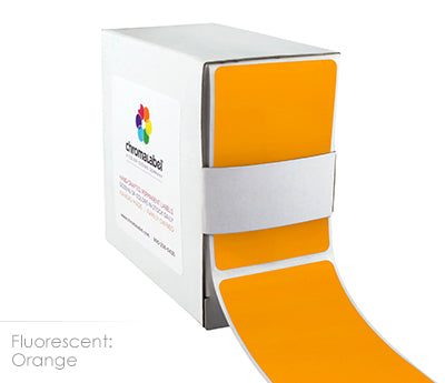 2" x 3" Color-Code Rectangular Inventory Labels: 250/Box