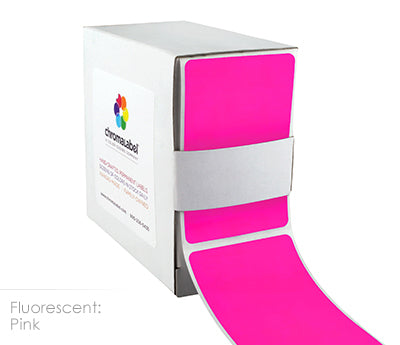 2" x 3" Color-Code Rectangular Inventory Labels: 250/Box